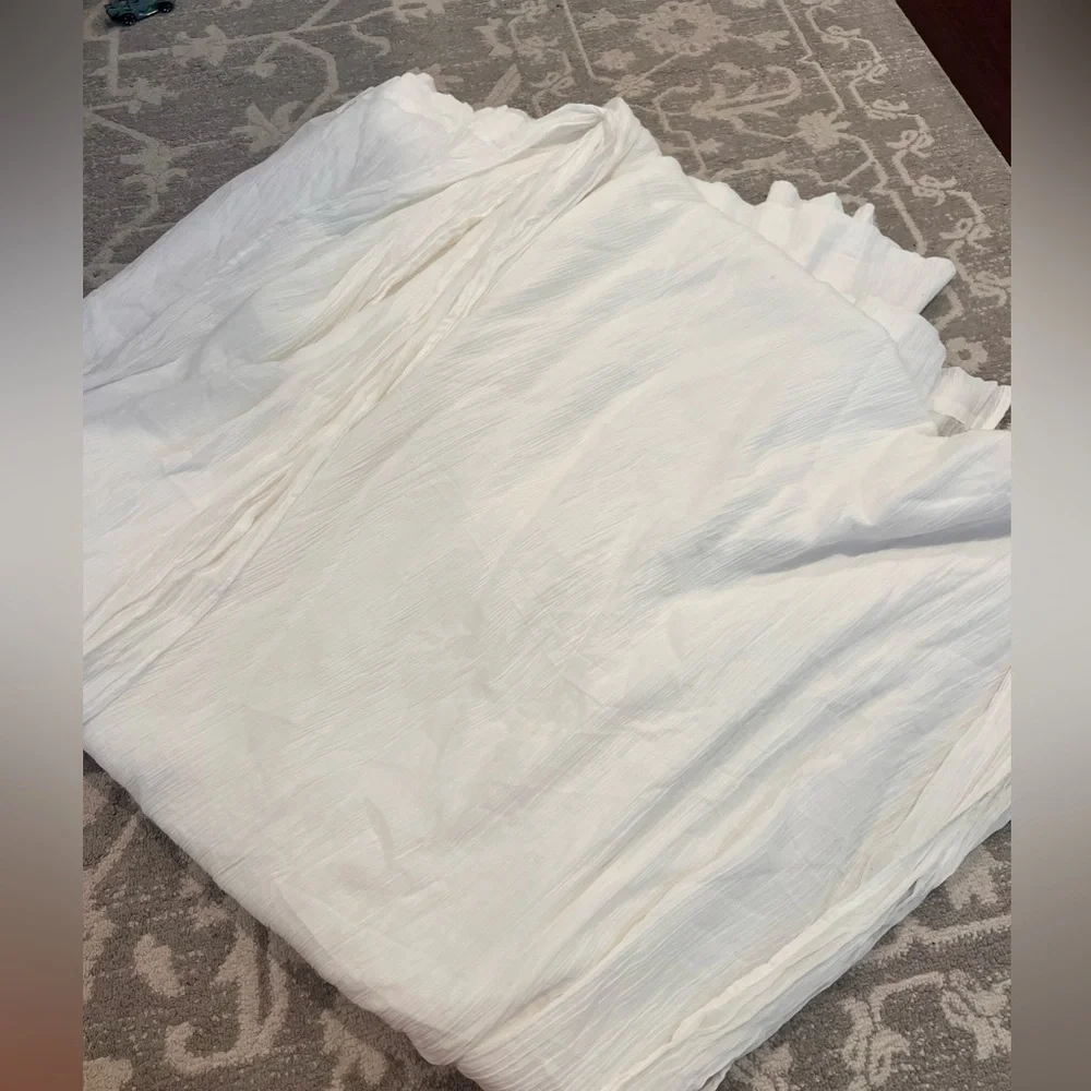 West elm 3 white curtains